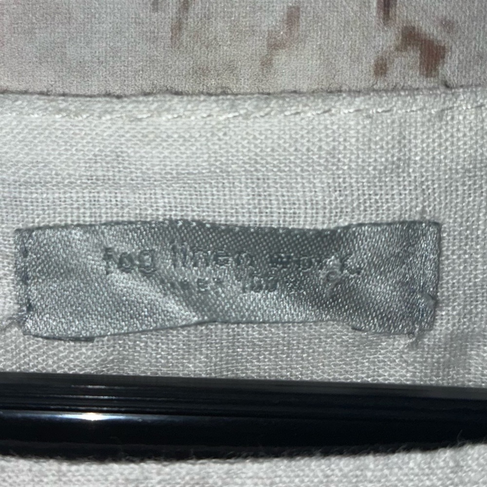 Fog Linen Work 100% Linen Top in White Size Medium - Picture 5 of 6
